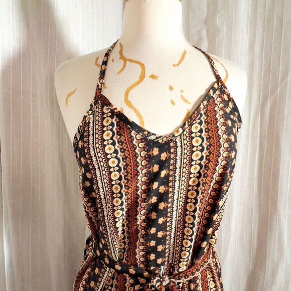 Boutique | Women’s | Jumpsuits | M | Brown Halter Abstract Romper - Picture 2 of 6